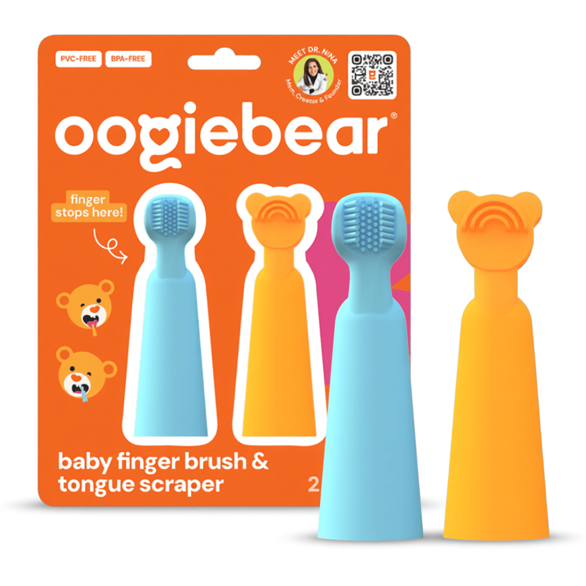 baby finger brush and tongue scraper
